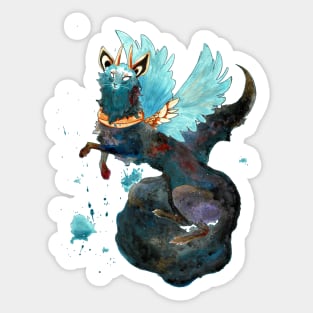 Galaxy Cat Dragon Sticker